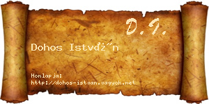 Dohos István névjegykártya