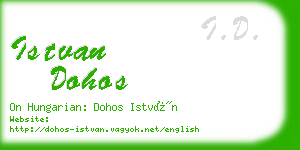 istvan dohos business card